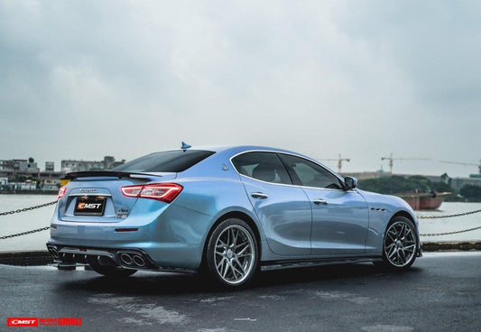 Maserati Ghibli 2014-ON with Aftermarket Parts - V2 Style Rear Duck Bill Tail Spoiler Carbon Fiber / FRP from CMST Tuning