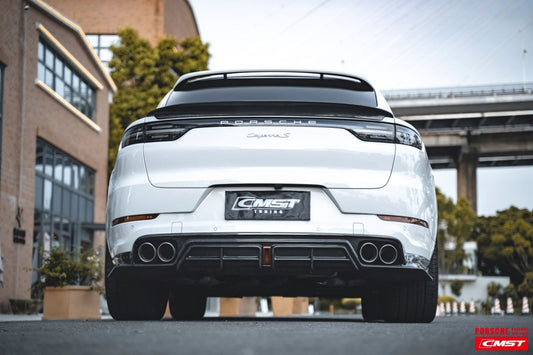 Cayenne 9Y3 9Y3.1 Base/S/GTS/Turbo/Turbo S/Turbo GT 2019-2023 & Cayenne 9Y3 9Y3.2 Base/S/GTS/Turbo/Turbo S/Turbo GT 2024-ON with Aftermarket Parts - Vacuumed Carbon & FRP Rear Spoiler from CMST Tuning