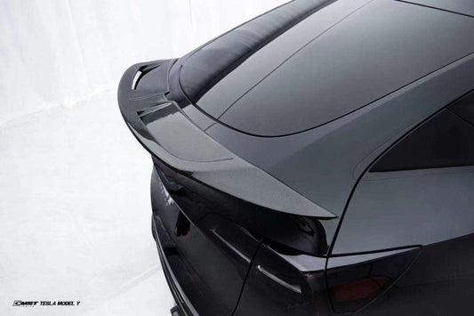 Tesla Model Y Performance AWD Long Range RWD Standard 2020-ON with Aftermarket Parts - V1 Style Rear Trunk Spoiler Carbon Fiber / FRP from CMST Tuning