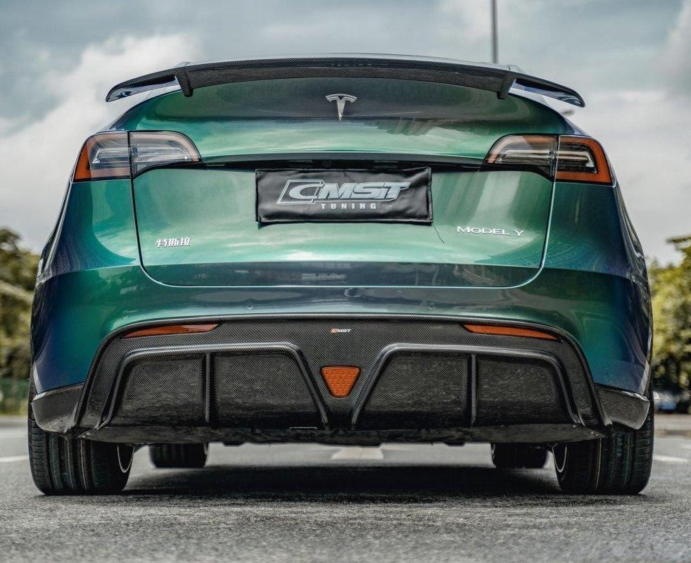 Model Y Performance Rear Spoiler Tesla Model Y Performance AWD Aftermarket Parts - CMST Tuning Rear ...
