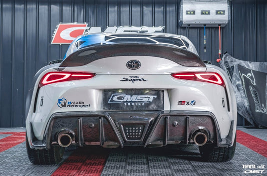 Toyota Supra MK5 A90 A91 3.0 2.0 2020-ON with Aftermarket Parts - Rear Diffuser Carbon Fiber / FRP from CMST Tuning