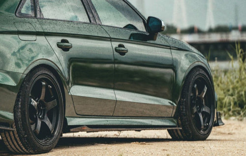 NOVSKI Auto Klimaanlage Entlüftung Auslass Rahmen Abdeckung Verkleidung  Aufkleber Für Audi A3 8V RS3 2016-2019 Auto Interieur Zubehör.,B-Carbon  Fiber