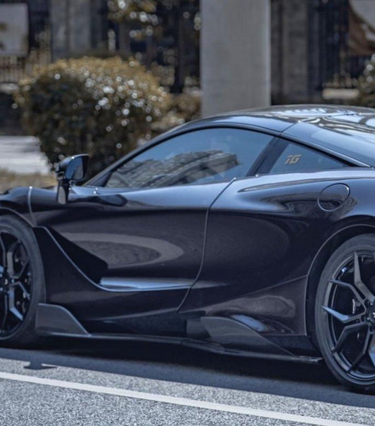 McLaren 720s 2018-2023 & 765LT 2021-2022 & 750s 2024-on with Aftermarket Parts - 765lt Conversion Style Side Skirts Carbon Fiber / FRP from CMST
