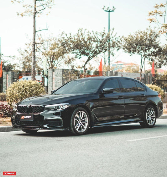 BMW 5 series M550 540 530 G30 (fits both Pre-LCI & LCI) 2017-ON with Aftermarket Parts - Carbon Fiber & FRP Side Skirts from CMST Tuning