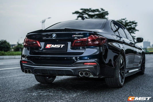 BMW 5 series M550 540 530 G30 (fits both Pre-LCI & LCI) 2017-ON with Aftermarket Parts - Carbon Fiber & FRP Side Skirts from CMST Tuning