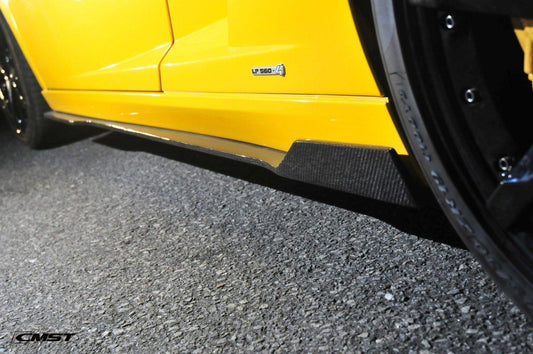 Lamborghini Gallardo 2009-2014 with Aftermarket Parts - Side Skirts Carbon Fiber / FRP from CMST Tuning
