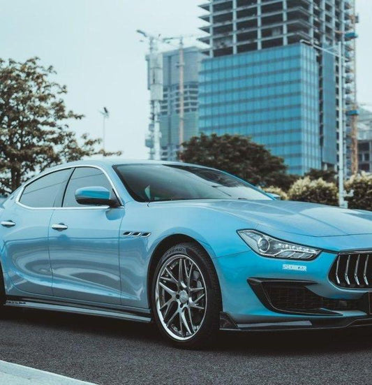 Maserati Ghibli 2018-ON with Aftermarket Parts - Side Skirts Carbon Fiber / FRP from CMST Tuning