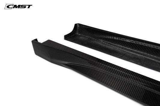 Tesla Model Y Performance AWD Long Range RWD Standard 2020-ON with Aftermarket Parts - V3 Style Side Skirts Carbon Fiber / FRP from CMST Tuning