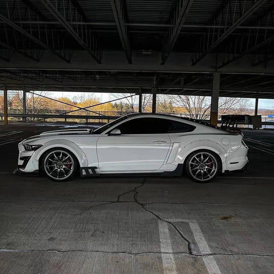 Ford Mustang GT 5.0 Mach1 Bullitt V6 3.6 Ecoboost 2.3 S550.1 S550.2 2015-2023 with Aftermarket Parts - V3 Extreme GT Style Rear Wing Carbon Fiber / FRP from CMST Tuning