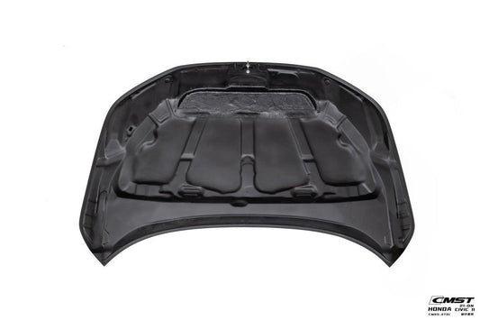 Honda Civic 11th Gen FE1 FE2 FE4 2022-ON with Aftermarket Parts - V1 Vented Style Hood Bonnet Carbon Fiber / FRP from CMST Tuning