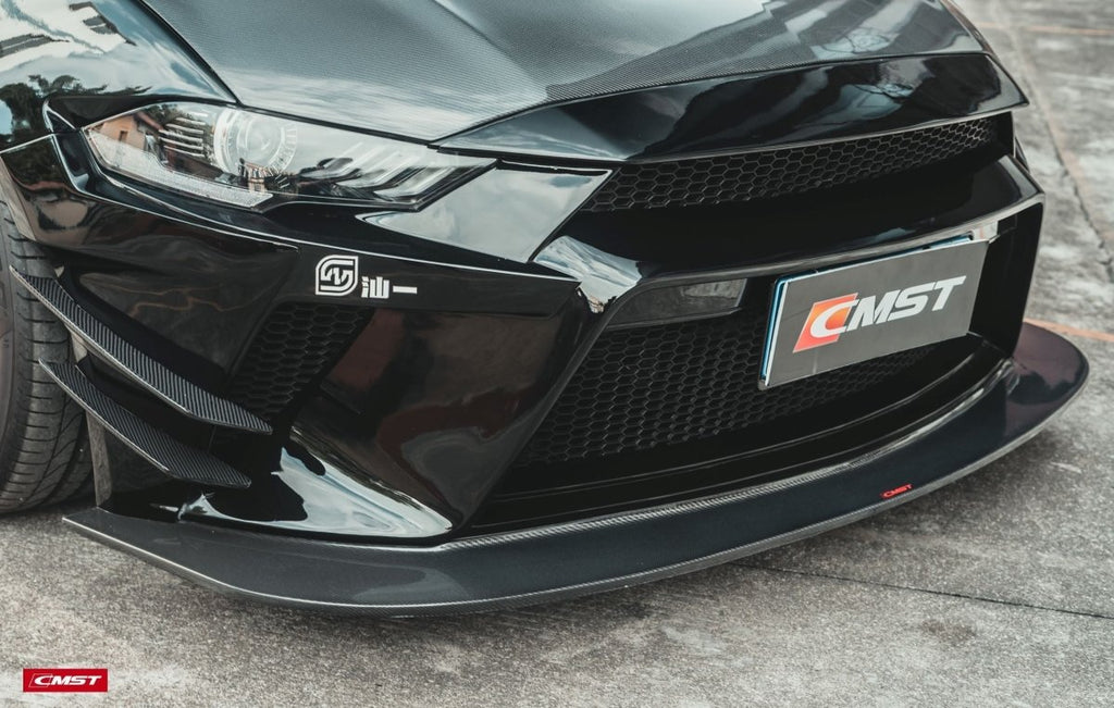 CMST Tuning Carbon Fiber Widebody Front Bumper Canards for Ford Mustang S550.2 2018 - 2022 - Performance SpeedShop