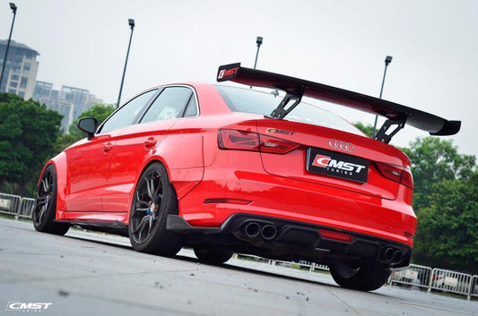 Audi RS3 S3 A3 8V/8V.5 2014 2015 2016 2017 2018 2019 2020 with Aftermarket Parts - V1 Style Rear Wing Carbon Fiber from CMST Tuning