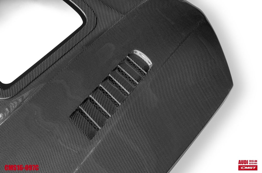 CMST Tuning Glass Transparent Carbon Fiber Hood Bonnet Ver.3 for Audi RS3 2018-2020 & 2014-2020 A3 & A3 S Line & S3 - Performance SpeedShop