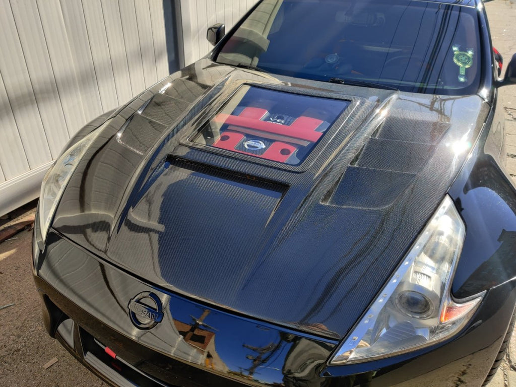 CMST Tuning Hood with Tempered Glass for Nissan 370Z Z34 Fairlady Z - Performance SpeedShop