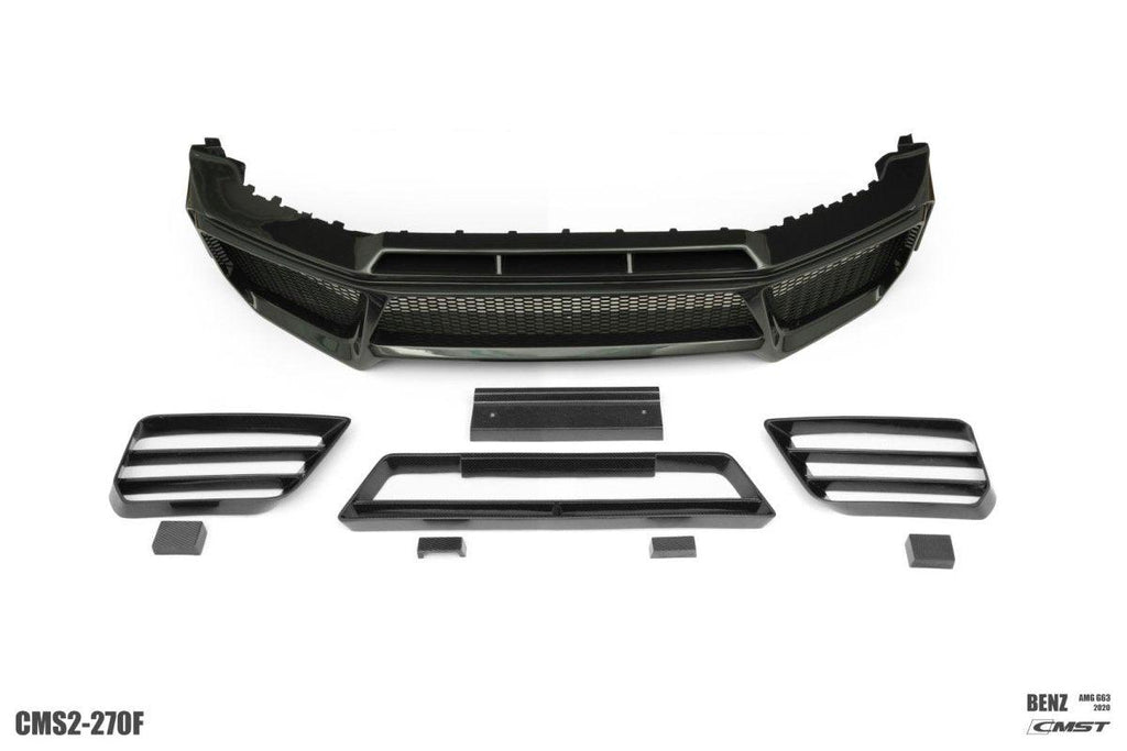 Mercedes Benz G63 AMG W463 W464 2019-ON with Aftermarket Parts - Front Bumper & Lip Carbon Fiber/FRP from CMST Tuning