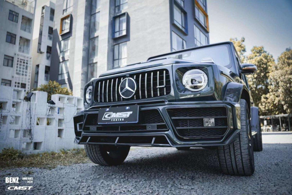 Mercedes Benz G63 AMG W463 W464 2019-ON with Aftermarket Parts - Front Bumper & Lip Carbon Fiber/FRP from CMST Tuning