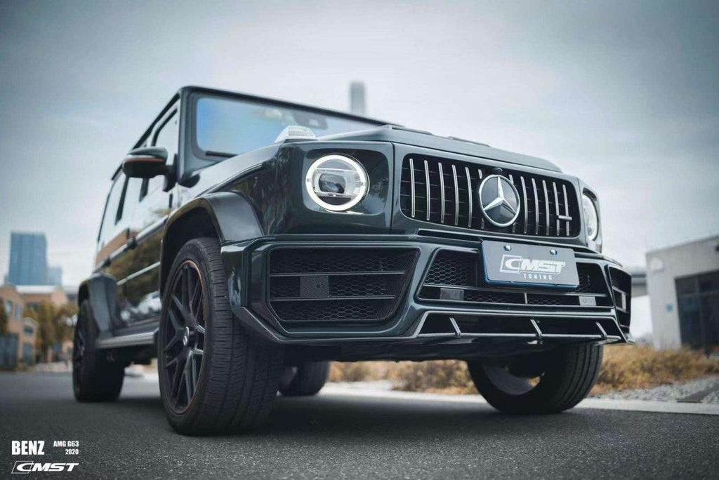 Mercedes Benz G63 AMG W463 W464 2019-ON with Aftermarket Parts - Front Bumper & Lip Carbon Fiber/FRP from CMST Tuning