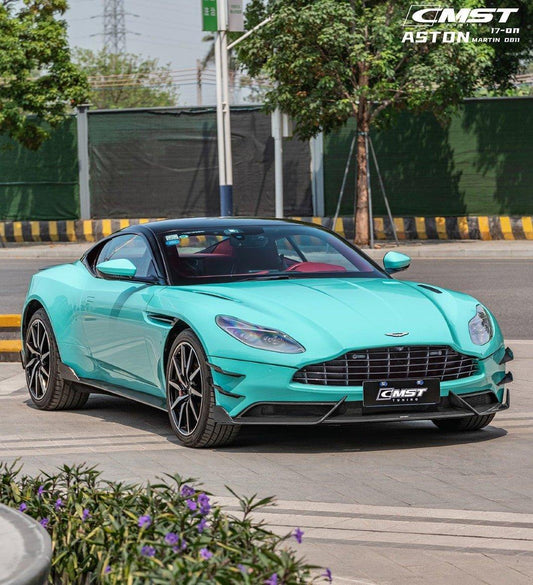 Aston Martin DB11 V8 V12 2017 2018 2019 2020 2021 2022 2023 with Aftermarket Parts - Front Canards Pre-preg Carbon Fiber from CMST Tuning