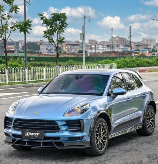 Porsche Macan 95B.2 Base/S 2019 2020 2021 with Aftermarket Parts - Front Lip Carbon Fiber / FRP from CMST Tuning