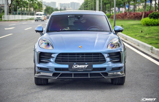 Porsche Macan 95B.2 Base/S 2019 2020 2021 with Aftermarket Parts - Front Lip Carbon Fiber / FRP from CMST Tuning