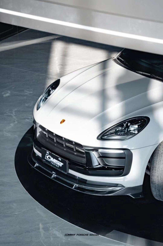 Porsche Macan 95B.3 Base/S/T/GTS/Turbo 2022-2025 with Aftermarket Parts - Front Lip Carbon Fiber / FRP from CMST Tuning