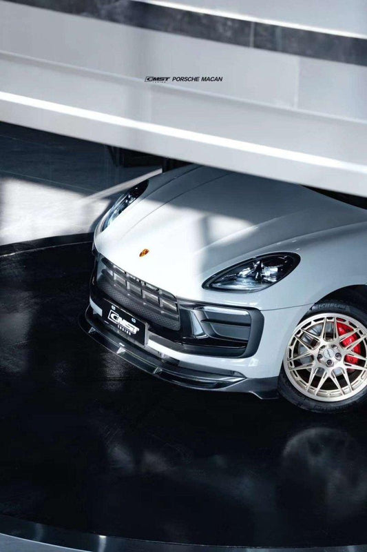 Porsche Macan 95B.3 Base/S/T/GTS/Turbo 2022-2025 with Aftermarket Parts - Front Lip Carbon Fiber / FRP from CMST Tuning