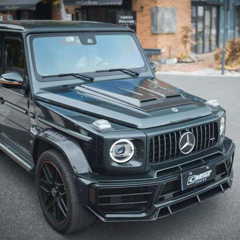 Mercedes Benz G63 AMG G550 W463 W464 2019-ON with Aftermarket Parts - Pre-preg Carbon Fiber FRP Hood Bonnet Cover from CMST Tuning