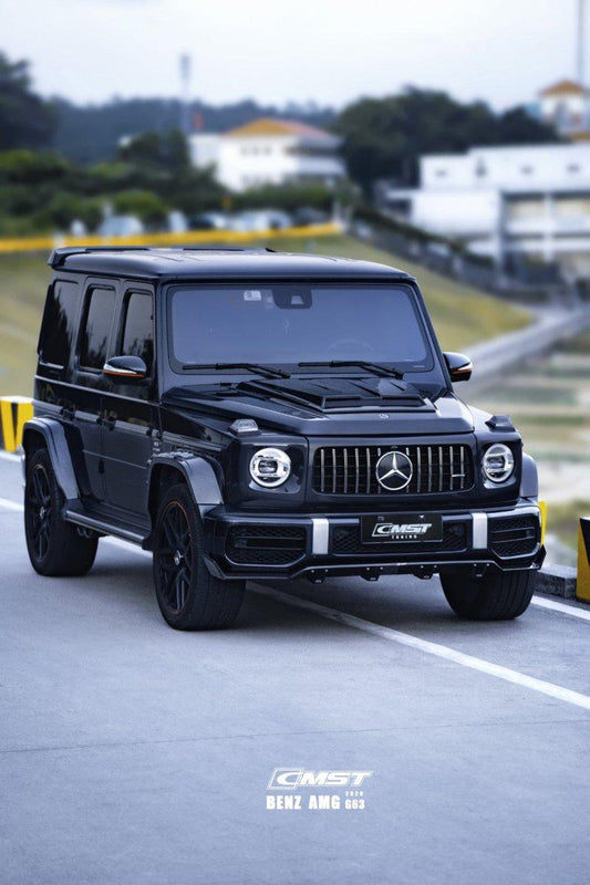 Mercedes Benz G63 AMG G550 W463 W464 2019-ON with Aftermarket Parts - Pre-preg Carbon Fiber FRP Hood Bonnet Cover from CMST Tuning