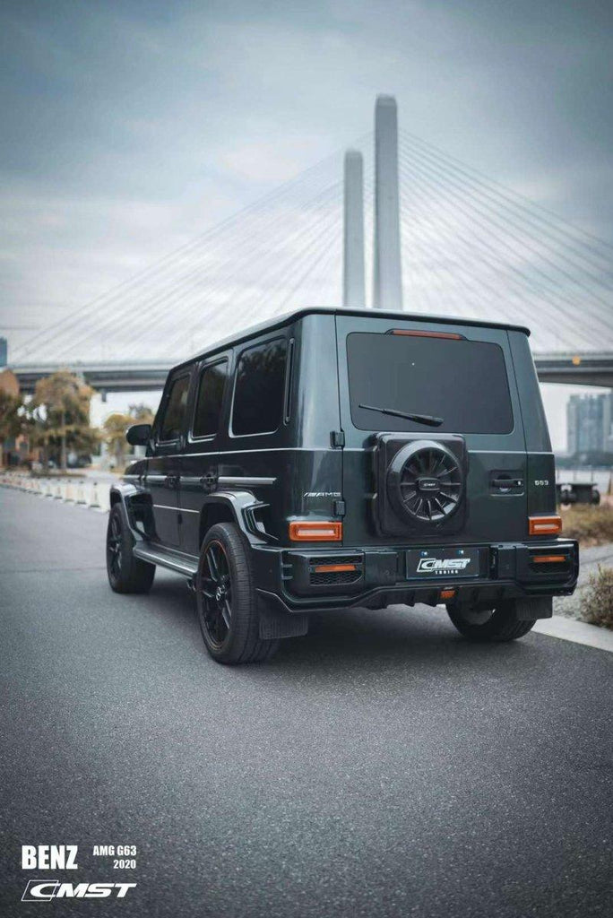 Mercedes Benz G63 AMG G550 W463 W464 2019-ON with Aftermarket Parts - Pre-preg Carbon Fiber FRP Rear Roof Spoiler from CMST Tuning