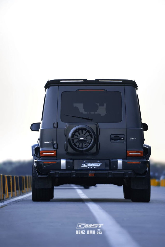 Mercedes Benz G63 AMG G550 W463 W464 2019-ON with Aftermarket Parts - Pre-preg Carbon Fiber FRP Rear Roof Spoiler from CMST Tuning