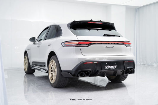 Porsche Macan 95B.3 Base/S/T 2022-2025 with Aftermarket Parts - Rear Roof Spoiler Carbon Fiber / FRP from CMST Tuning