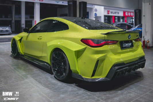 BMW M4 / M4C / M4CS G82 G83 2021-ON with Aftermarket Parts - Carbon Fiber & FRP Rear Bumper & Diffuser from CMST Tuning