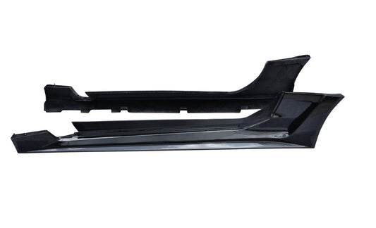 Camaro 6th Gen Z/28 2SS 1SS 3LT 2LT 1LT 2LS 1LS 2015-2024 & Camaro 6th Gen ZL1 2017-2024 with Aftermarket Parts - Widebody Style Side Skirts Carbon Fiber / FRP from CMST Tuning
