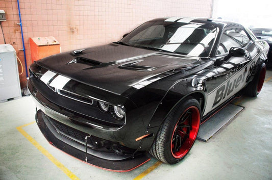 Dodge Challenger Hellcat T/A Scat Pack 392 SRT R/T SXT SE 2008-2023 with Aftermarket Parts - Widebody Wheel Arches Carbon Fiber / FRP from CMST Tuning
