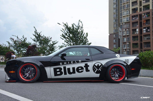 Dodge Challenger Hellcat T/A Scat Pack 392 SRT R/T SXT SE 2008-2023 with Aftermarket Parts - Widebody Wheel Arches Carbon Fiber / FRP from CMST Tuning
