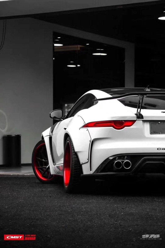 Jaguar F-Type SVR R S Base 2014-ON with Aftermarket Parts - Rear Bumper Carbon Fiber / FRP from CMST Tuning