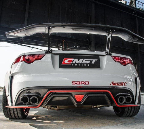 Jaguar F-Type SVR R S Base 2014-ON with Aftermarket Parts - Rear Bumper Carbon Fiber / FRP from CMST Tuning