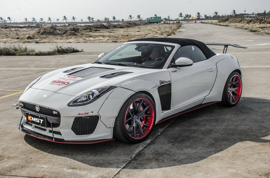 Jaguar F-Type SVR R S Base 2014-2020 with Aftermarket Parts - Widebody Wheel Arches Carbon Fiber / FRP from CMST Tuning
