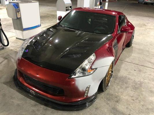 EPR Carbon Fiber 4 Kouki Late Model Varis Style Front Lip For 2012-ON 370Z Z34 Facelifted - Performance SpeedShop