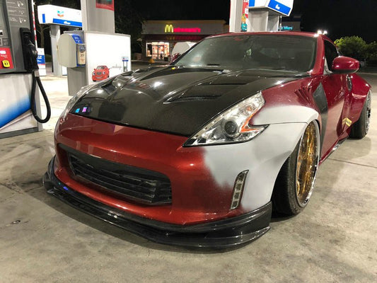 EPR Carbon Fiber 4 Kouki Late Model Varis Style Front Lip For 2012-ON 370Z Z34 Facelifted - Performance SpeedShop