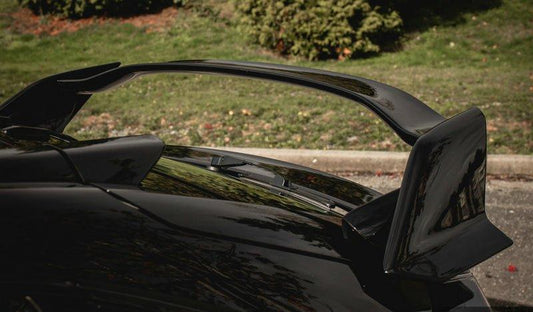 Honda Civic Type-R FK8 2017 2018 2019 2020 2021 with Aftermarket Parts - VRS Style Rear Wing Flap Carbon Fiber / FRP from EPR USA