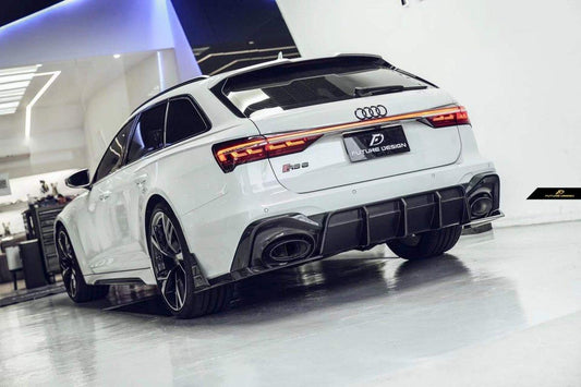 Future Design Blaze Carbon Fiber REAR DIFFUSER & CANARDS for Audi RS6 RS7 C8 2020-ON - Performance SpeedShop