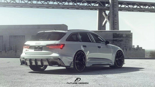 Future Design Blaze Carbon Fiber REAR DIFFUSER & CANARDS for Audi RS6 RS7 C8 2020-ON - Performance SpeedShop