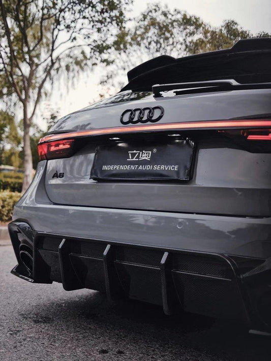 Future Design Blaze Carbon Fiber REAR DIFFUSER & CANARDS for Audi RS6 RS7 C8 2020-ON - Performance SpeedShop