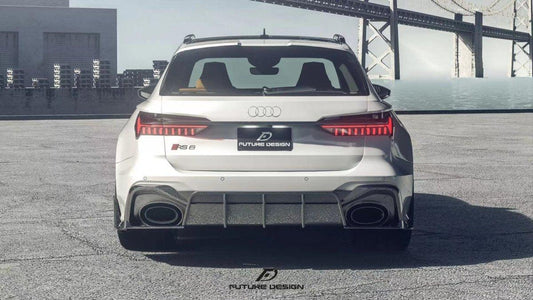 Future Design Blaze Carbon Fiber REAR DIFFUSER & CANARDS for Audi RS6 RS7 C8 2020-ON - Performance SpeedShop