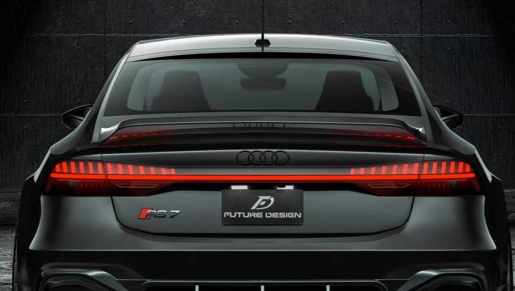 Future Design Blaze Carbon Fiber REAR SPOILER for Audi RS7 S7 A7 C8 2020-ON - Performance SpeedShop