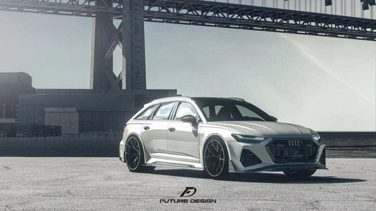 Future Design Blaze Carbon Fiber SIDE SKIRTS for Audi RS6 C8 2020-2022 - Performance SpeedShop