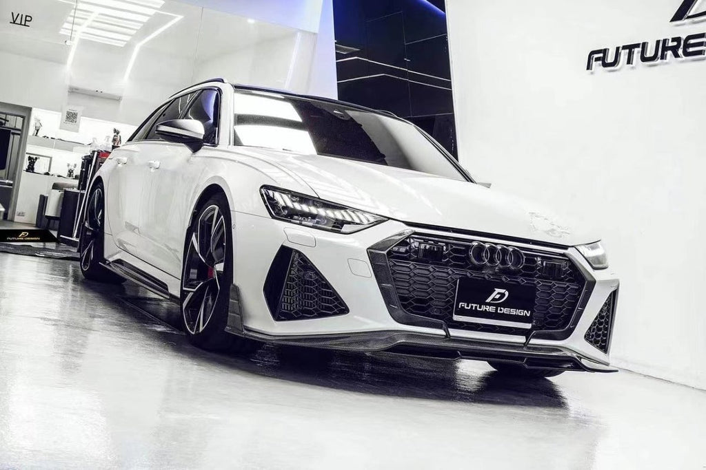 Future Design Blaze Carbon Fiber SIDE SKIRTS for Audi RS6 C8 2020-2022 - Performance SpeedShop