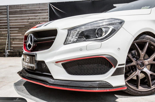 Future Design Carbon 2014-2016 C117 CLA-250 CLA-45 Carbon Fiber Front Bumper Canards Ver.2 - Performance SpeedShop