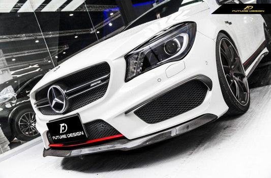 Future Design Carbon 2014-2016 C117 CLA-250 CLA-45 Carbon Fiber Front Bumper Canards Ver.2 - Performance SpeedShop